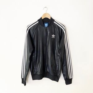 Adidas Shiny Black Track Jacket